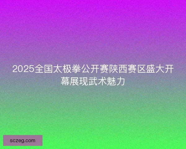 2025全国太极拳公开赛陕西赛区盛大开幕展现武术魅力